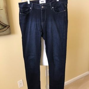 Paige Skyline Skinny Jeans Dark Blue Size 31